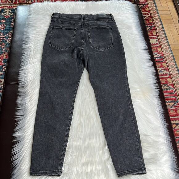 Everlane Washed Black High Rise Exposed Button Skinny Jeans - Picture 5 of 9